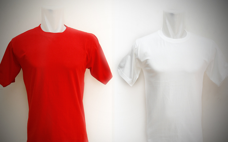 kaos polos bahan katun
