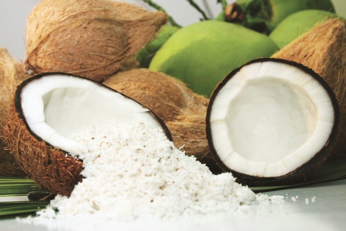 olahan kelapa parut dan tepung beras