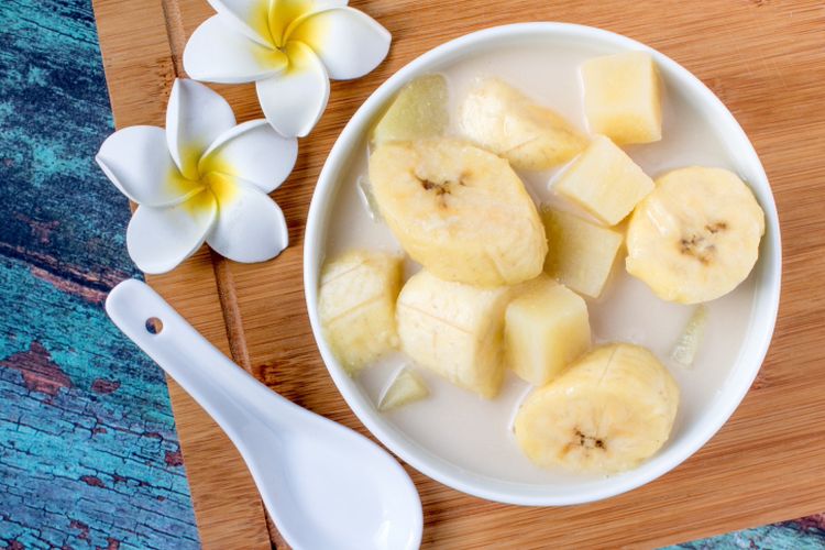 membuat kolak pisang santan