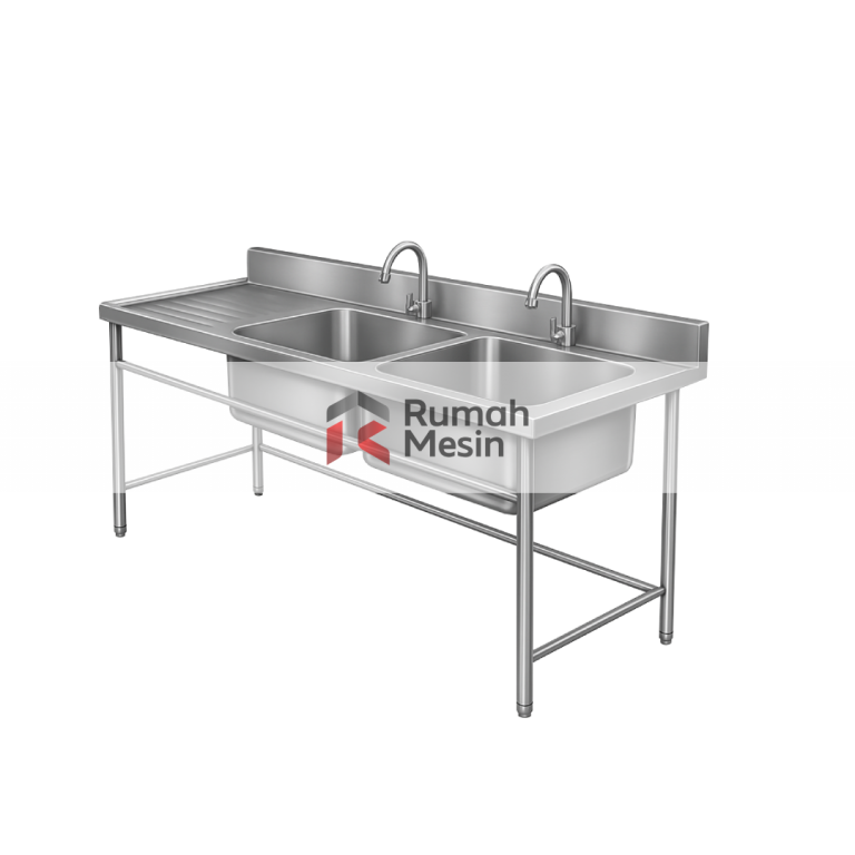 perawatan wastafel double sink stainless