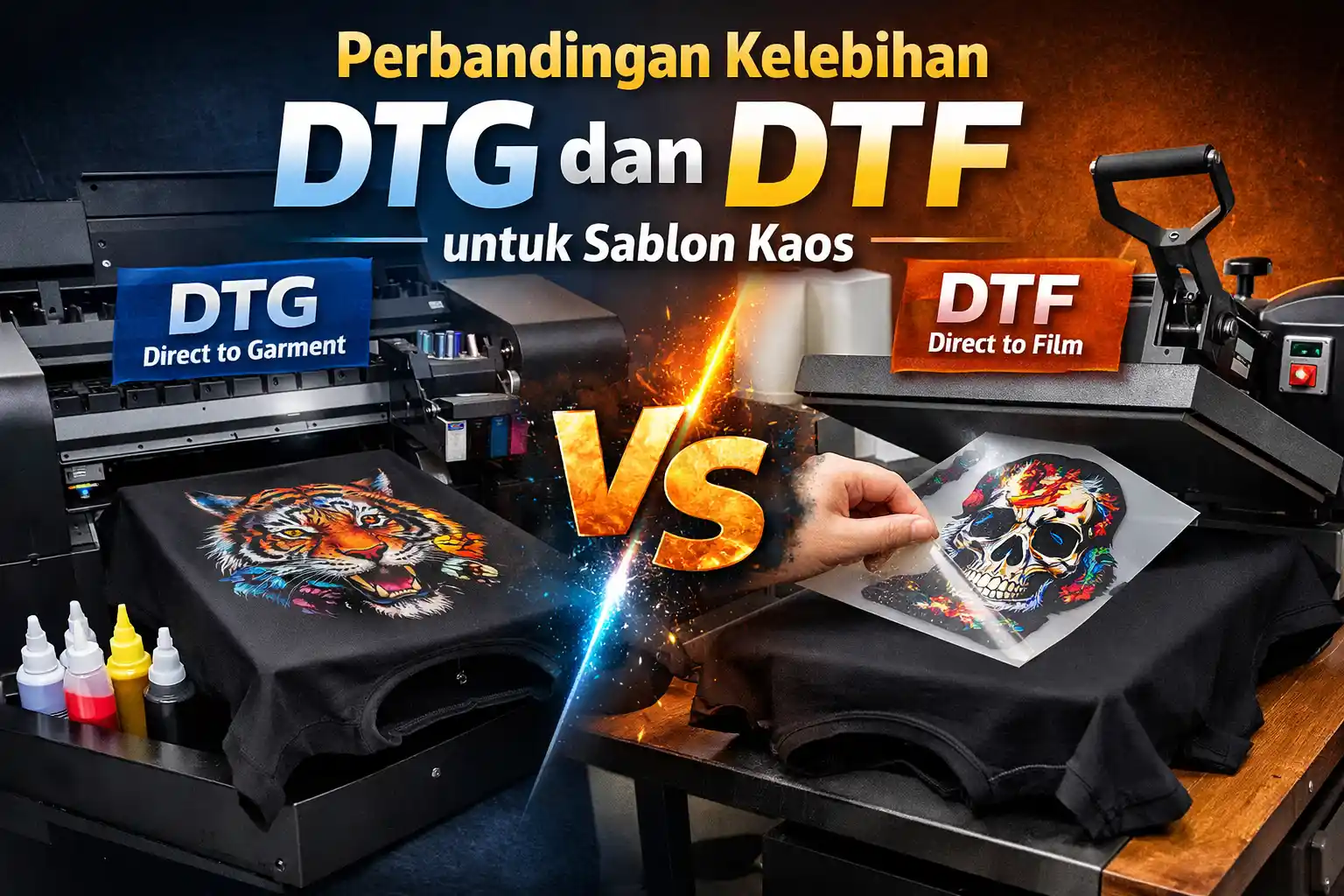 perbandingan kelebihan DTG dan DTF