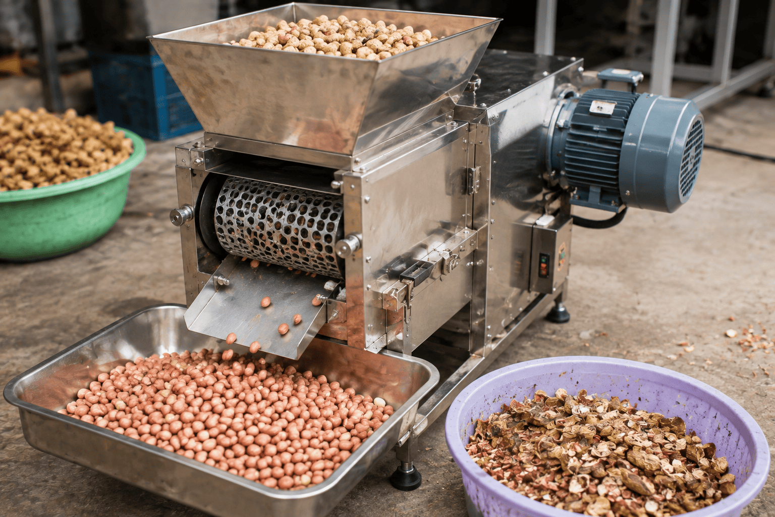 alat untuk mengupas kacang tanah